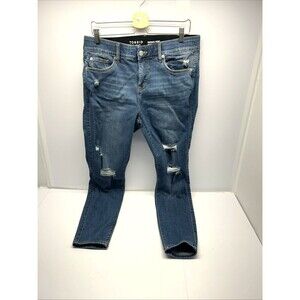 Torrid Bombshell Skinny Premium Skinny Stretch Distressed Med Wash Women Size 16